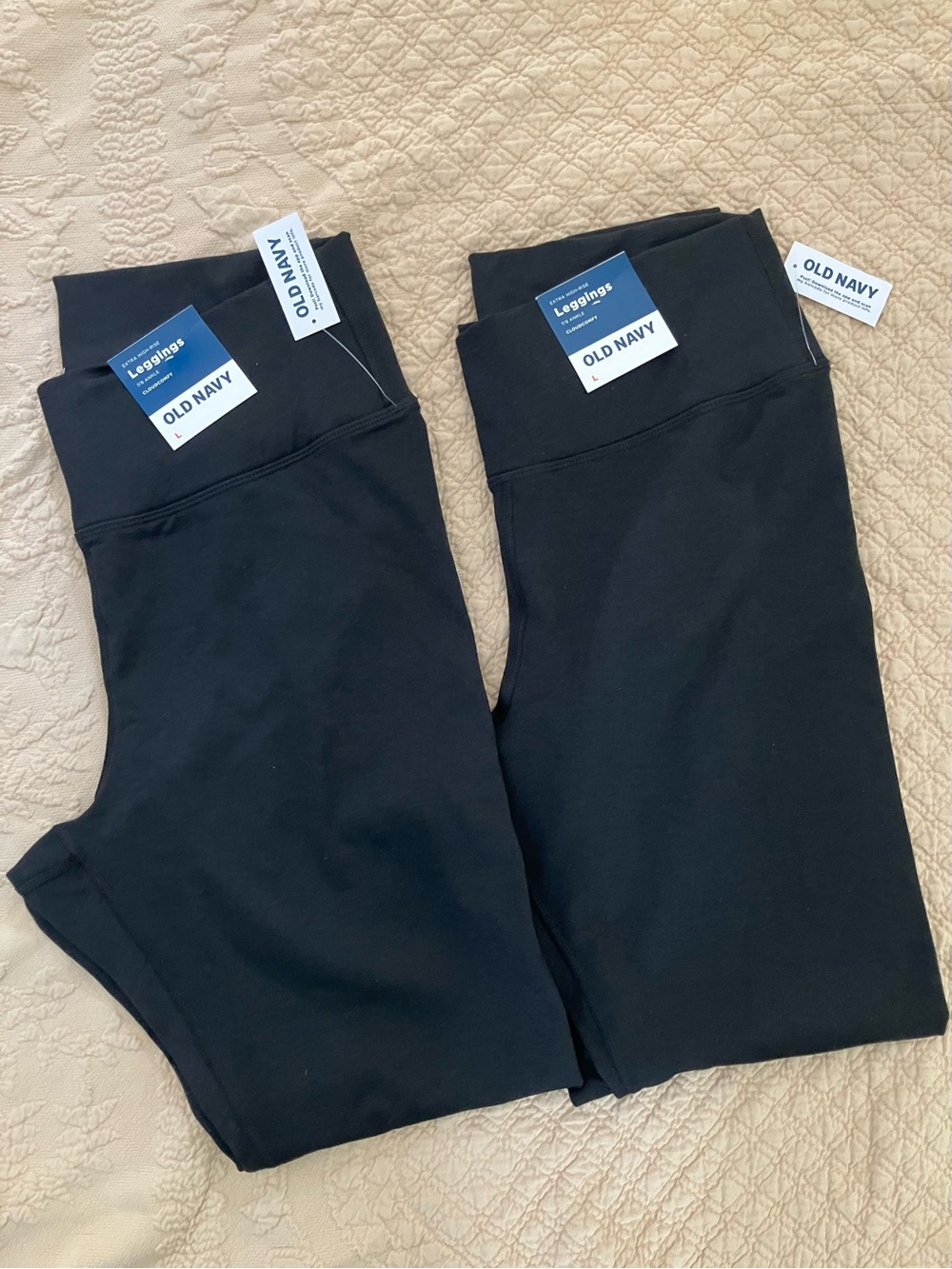 NWT Old Navy High-Waisted Leggings Bundle (Set of 2) Size L Cozy Cloud Comfy